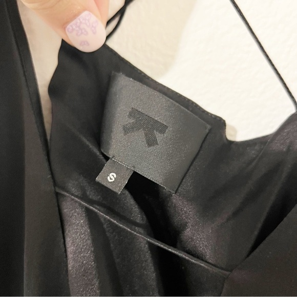 Lake Studio Black Silk Midi Slip Dress Strappy Runway Size Small S - Picture 4 of 6